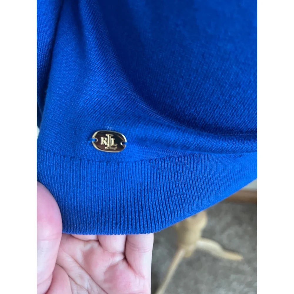 NWT Women's Lauren Ralph Lauren Sweater, S, Blue - Picture 6 of 7